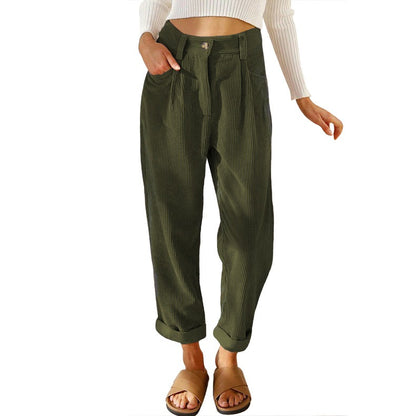 Pantaloni in velluto a coste con tasche