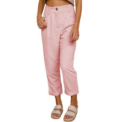 Pantaloni in velluto a coste con tasche