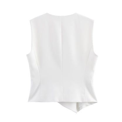 Gilet con chiusura asimmetrica