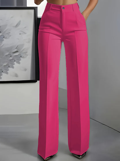 Pantaloni a vita alta con piega centrale