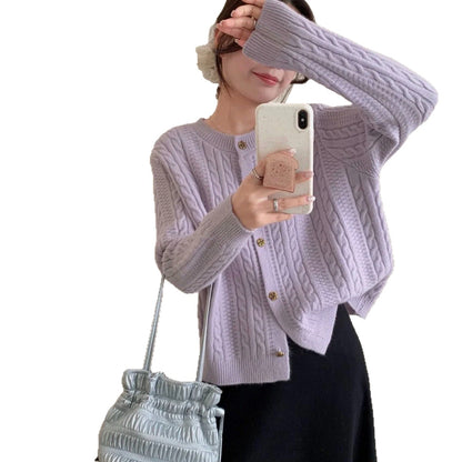 Cardigan a trecce dalla linea ampia