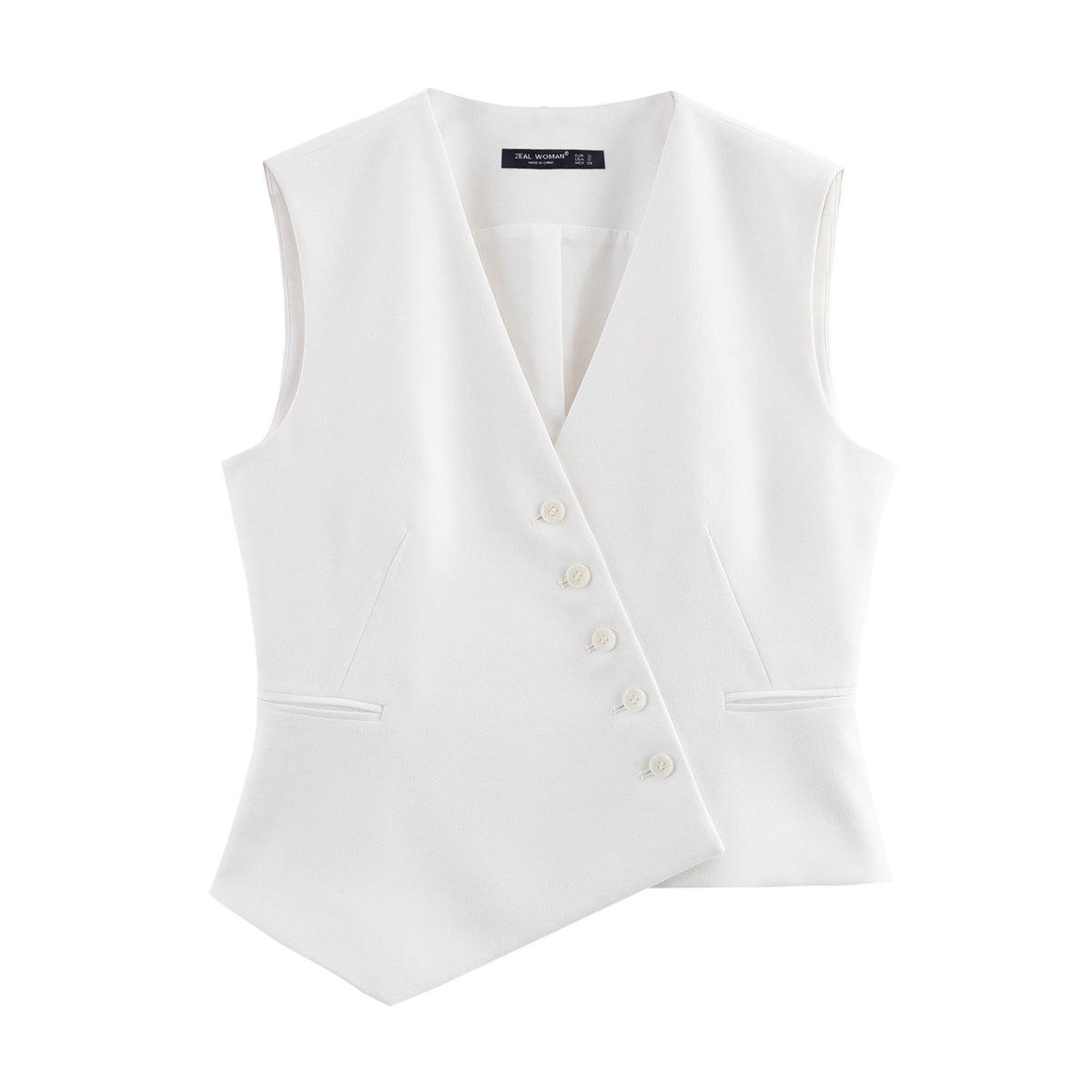 Gilet con chiusura asimmetrica