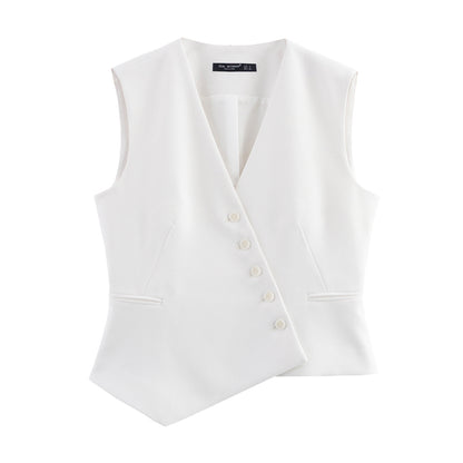 Gilet con chiusura asimmetrica