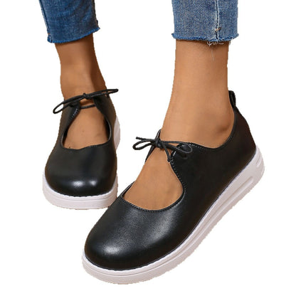 Ballerine con laccetti e suola spessa