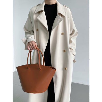 Trench lungo con cintura