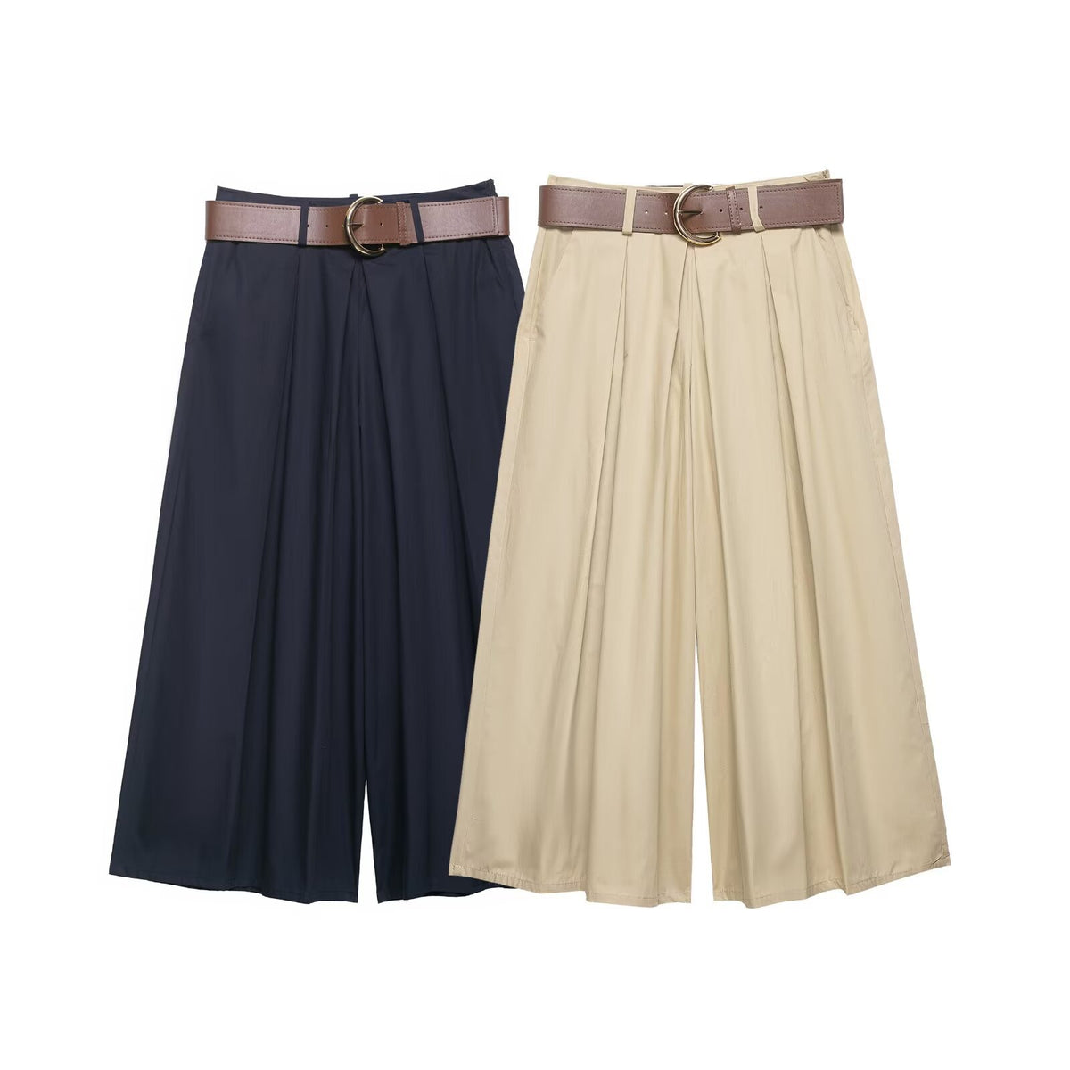 Pantaloni ampi con cintura