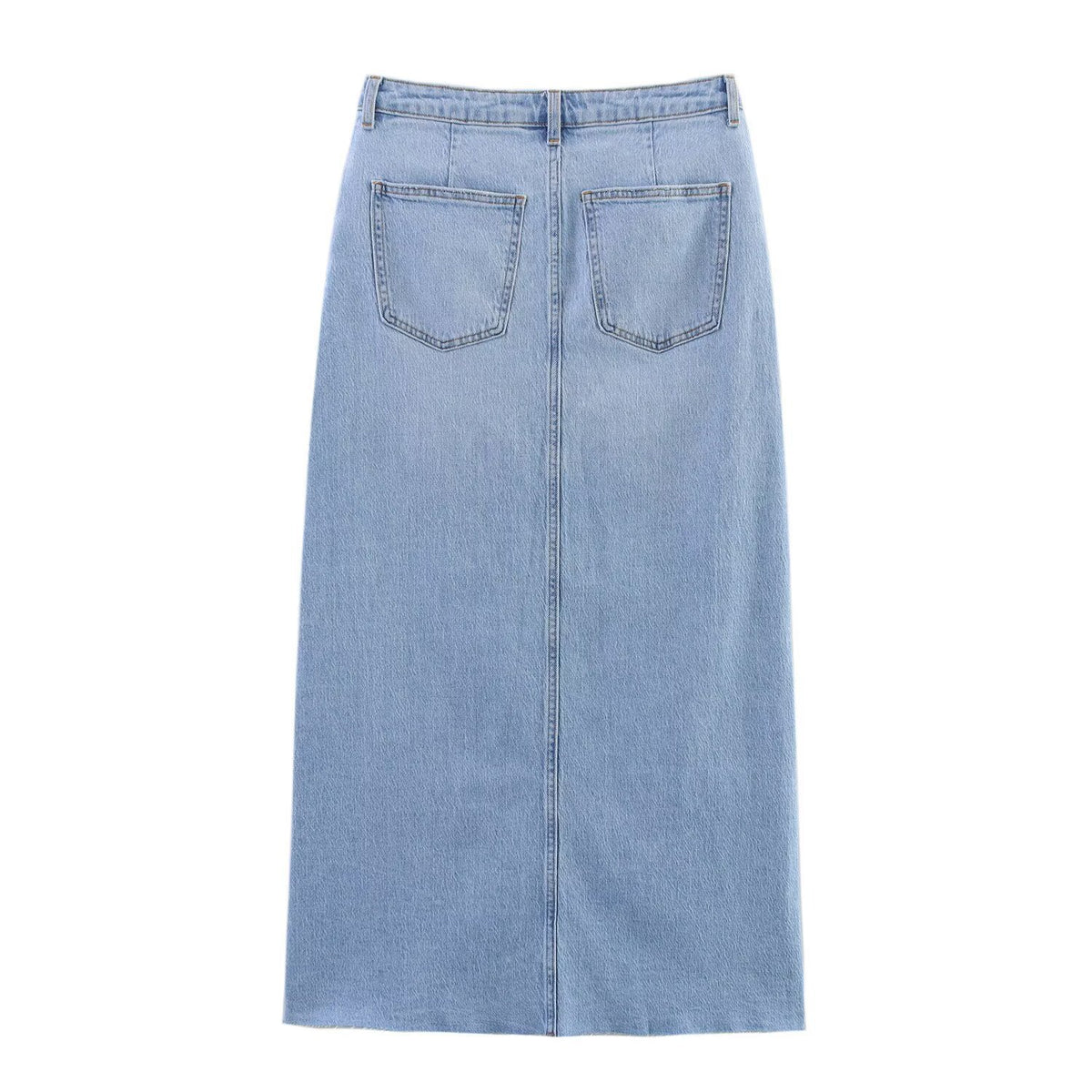 Gonna midi in denim dalla linea dritta
