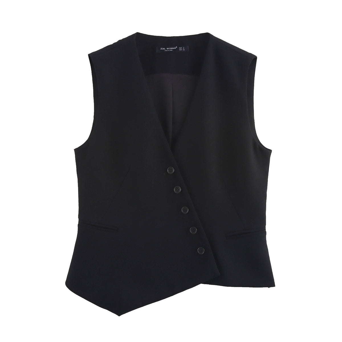 Gilet con chiusura asimmetrica