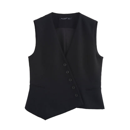Gilet con chiusura asimmetrica