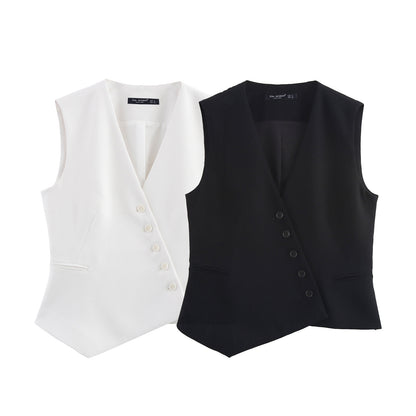 Gilet con chiusura asimmetrica