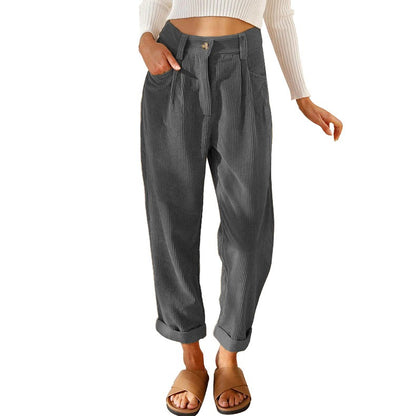 Pantaloni in velluto a coste con tasche