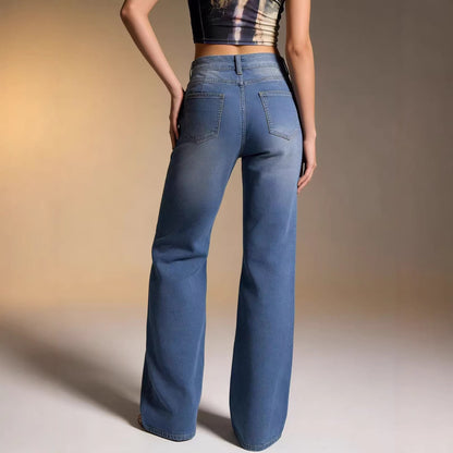 Jeans azzurri a gamba ampia