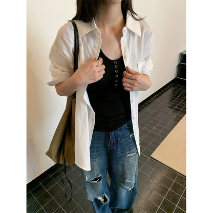 Camicia oversize con taschino