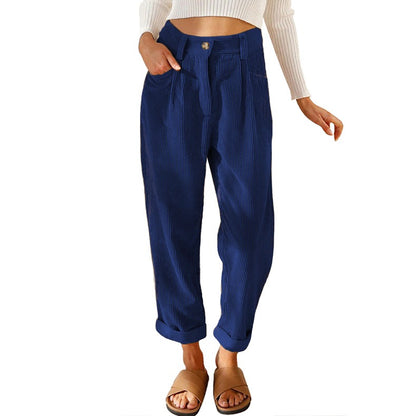 Pantaloni in velluto a coste con tasche