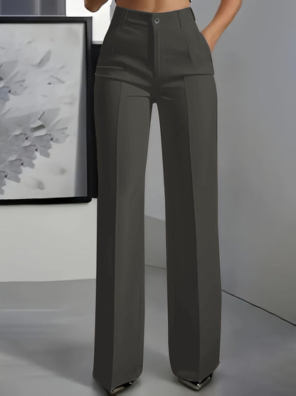 Pantaloni a vita alta con piega centrale