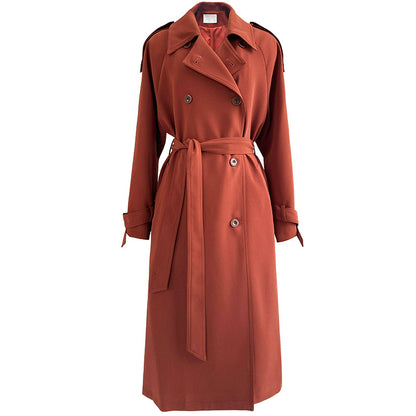 Trench lungo con cintura