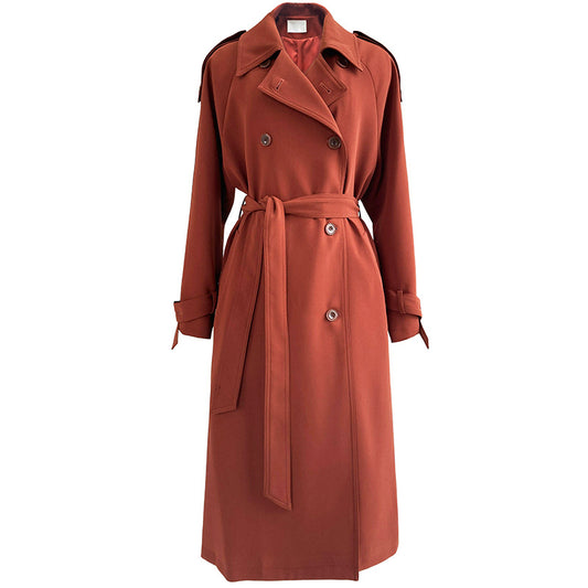 Trench lungo con cintura
