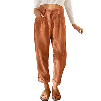 Pantaloni in velluto a coste con tasche