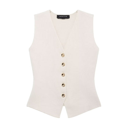 Gilet in maglia con scollo a V