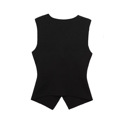 Gilet in maglia con scollo a V