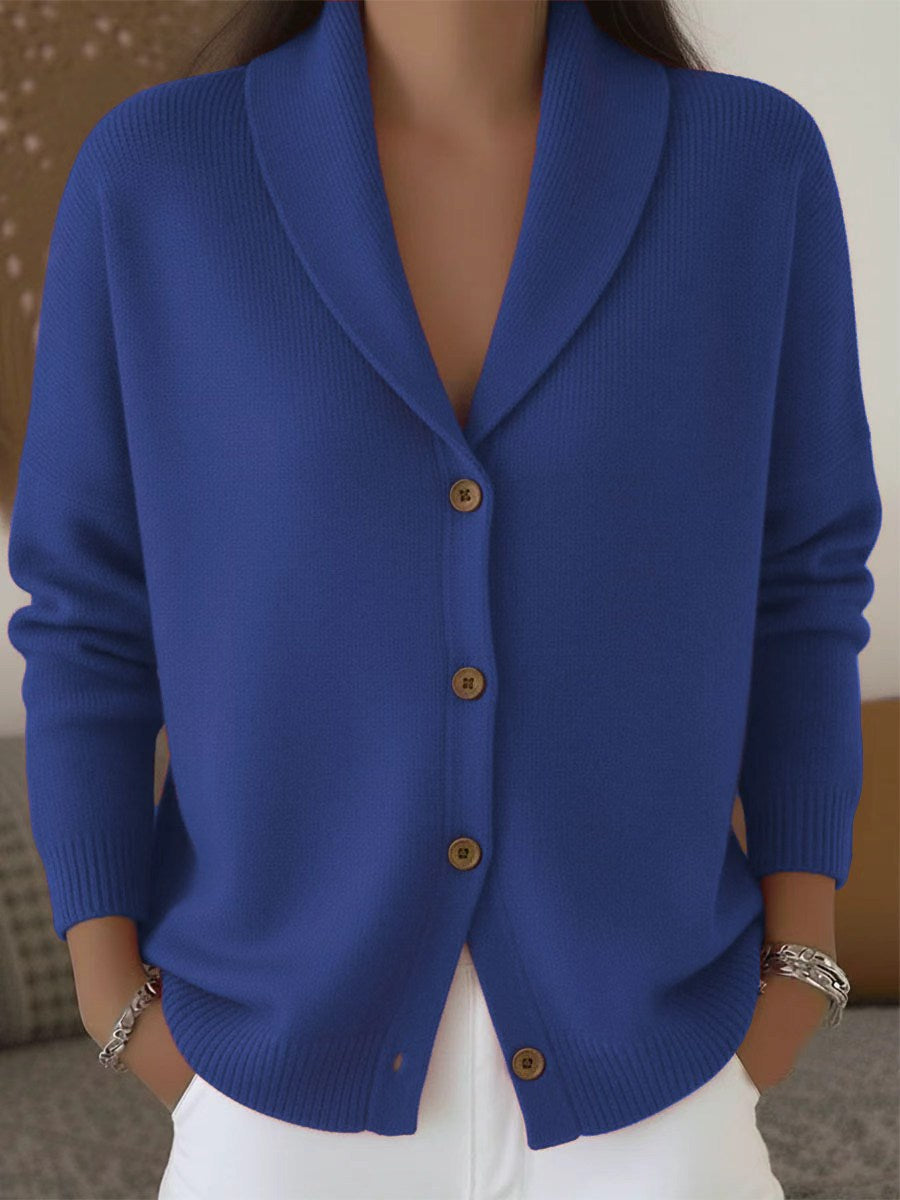 Cardigan morbido con collo ampio — dettaglio e colore 10