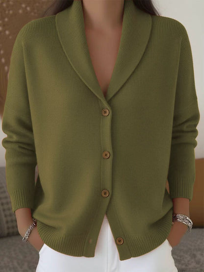 Cardigan morbido con collo ampio — dettaglio e colore 13