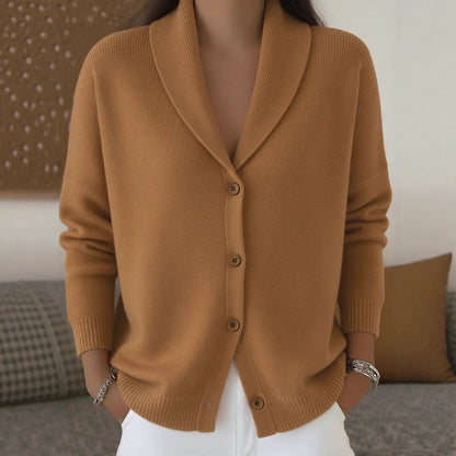 Cardigan morbido con collo ampio — dettaglio e colore 2